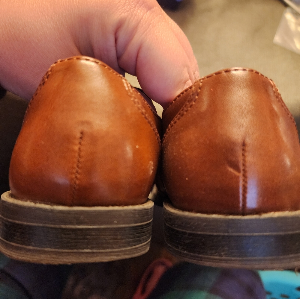 Sonoma boys 12M slipon brown dress shoes - Picture 3 of 5